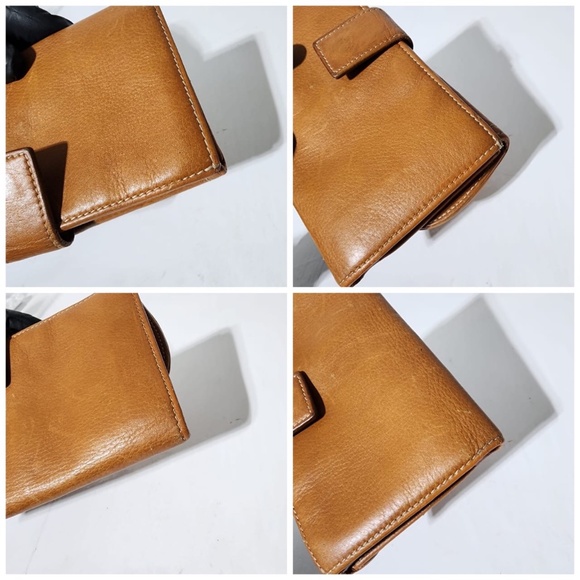 Authentic CHRISTIAN DIOR Vintage  Calfskin Saddle Wallet Brown - Picture 8 of 15